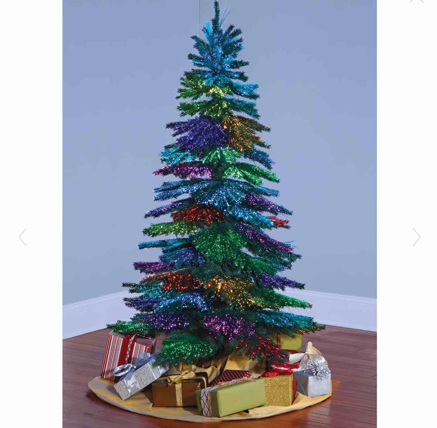 The Thousand Points of Light Tree 6’ With 1,165 fiber optic tips. 72" H x 42" Diam. (23 3/4 lbs.)