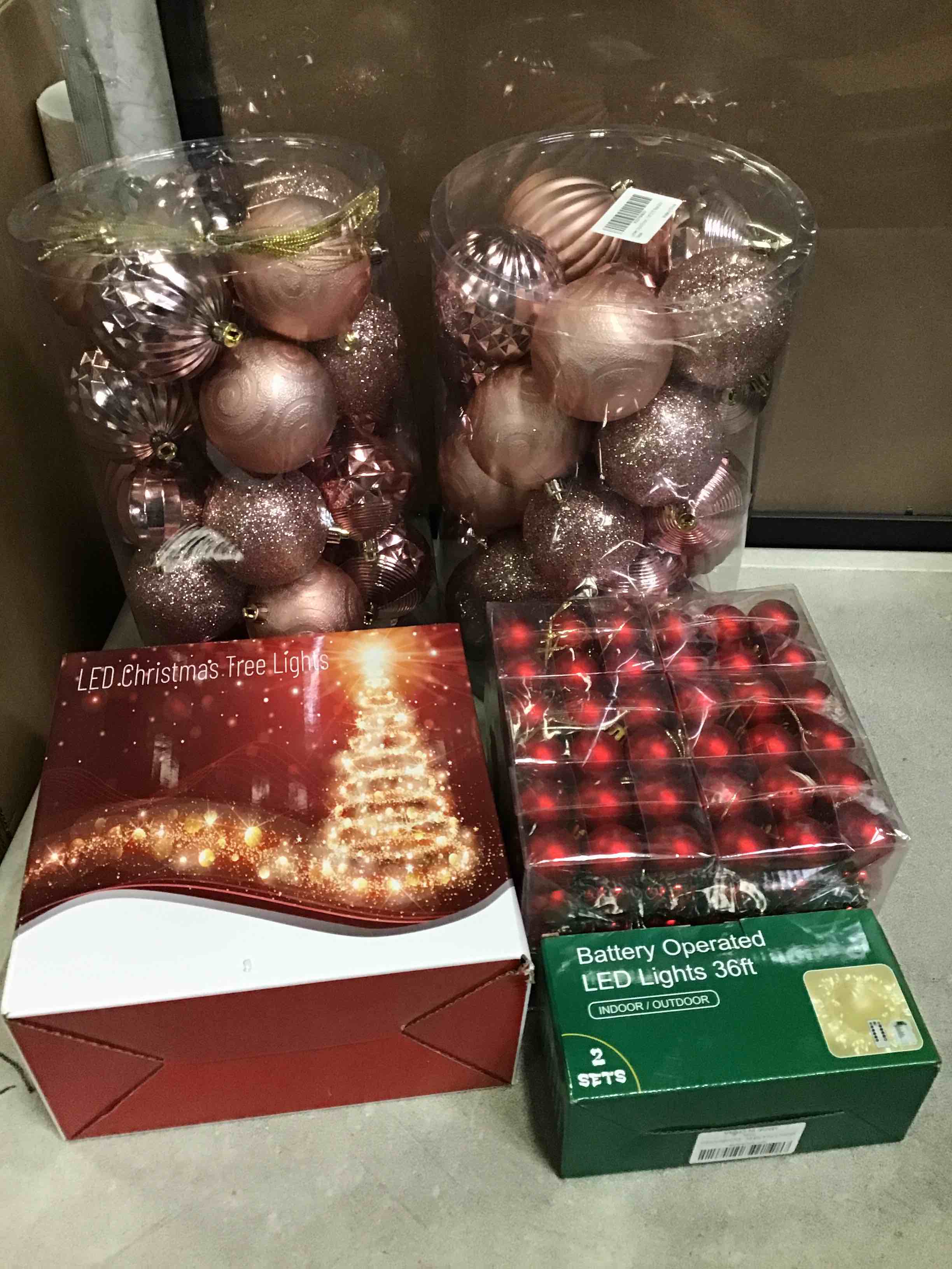 Assorted Christmas Items ( Ornaments, And Lights) 