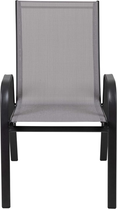 Gray Elgin Patio Dining Flex Stack Chairs Set of 2 