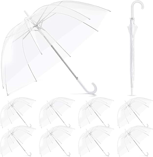 Clear Umbrellas, 8pk