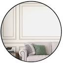 Beauty4U 24” Wall Circle Mirror for Bathroom, Black Round Mirror for Wall, 24 inch Hanging Round Mirror for Living Room, Vanity, Bedroom