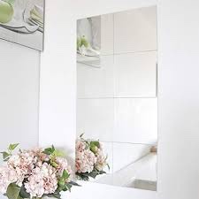 MUZILIFE 8 piece Frameless wall mounted mirror set 7.9” x 7.9”