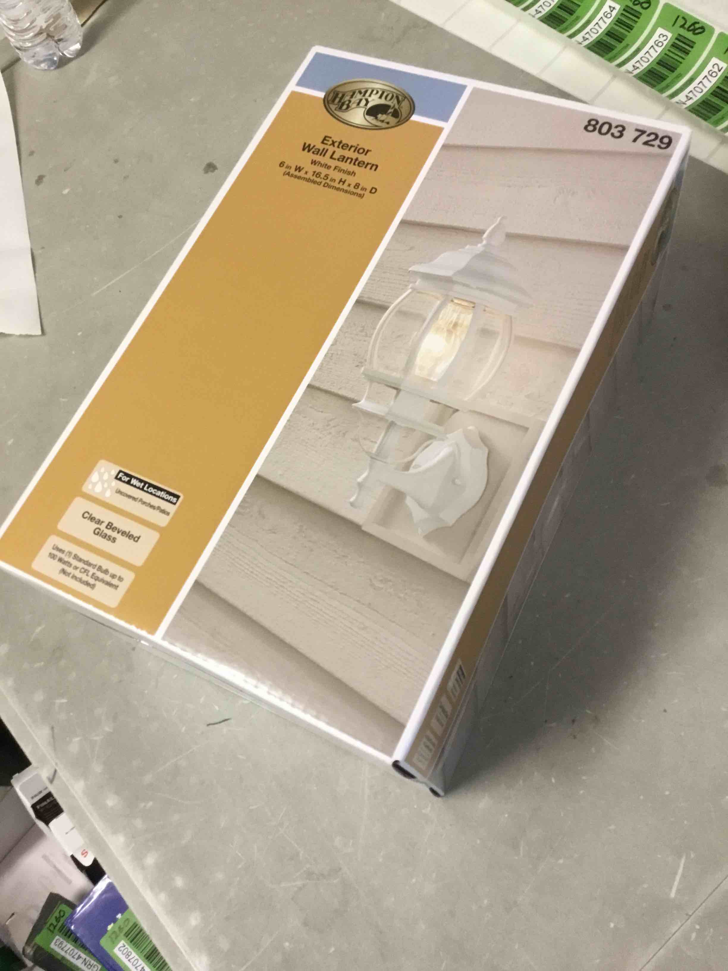 hampton bay exterior wall lantern white finish