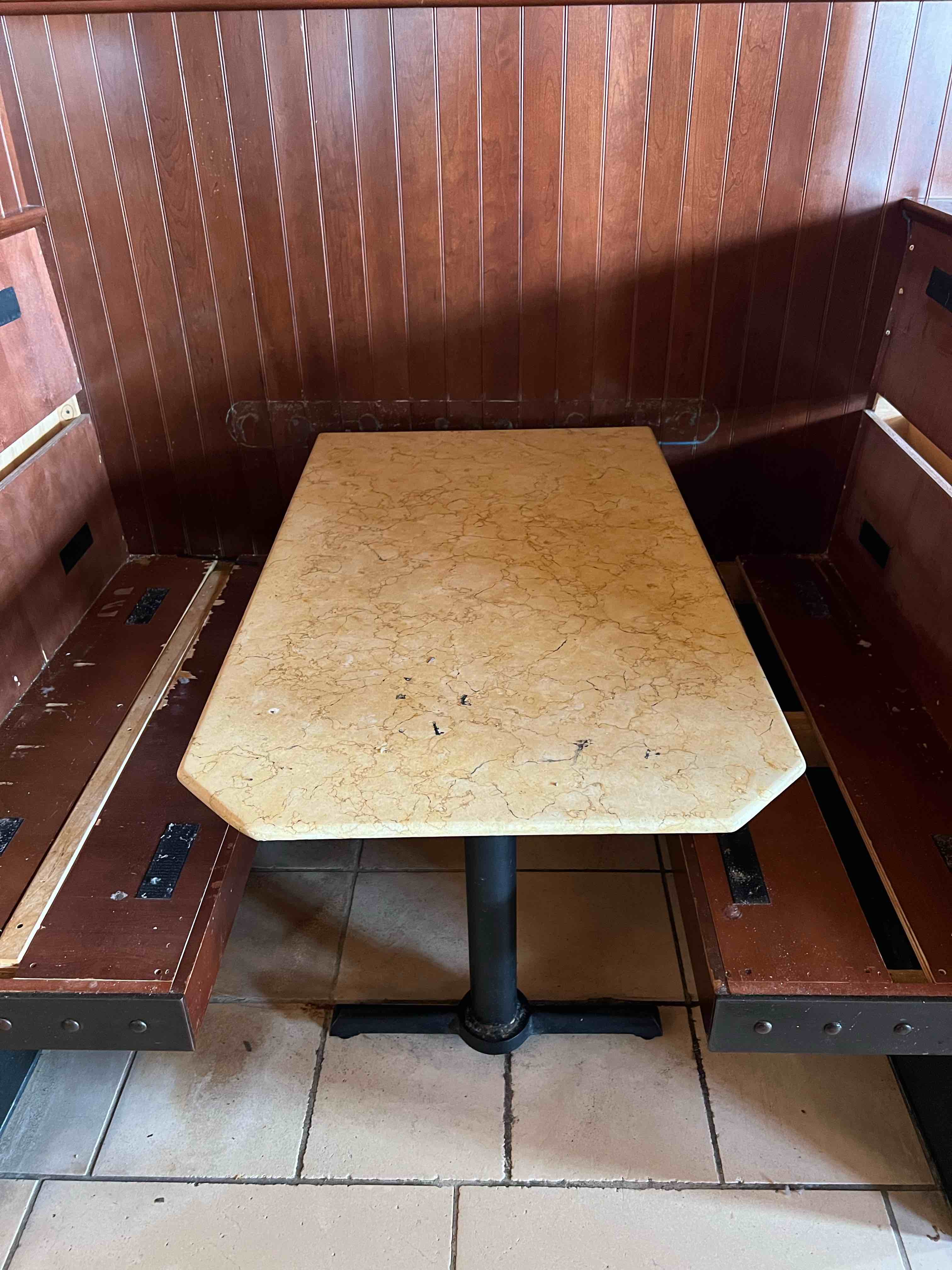 48 x 28 INCH HEAVY MARBLE STANDARD HEIGHT TABLE