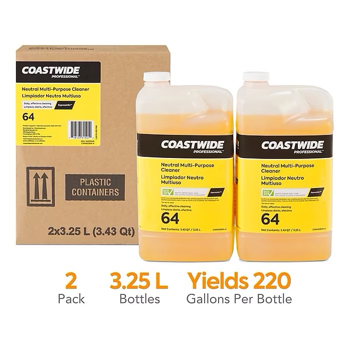 2x COASTWIDE 64 Neutral Multi-purpose Cleaner ECO ID CW6403EM-A Expressmix