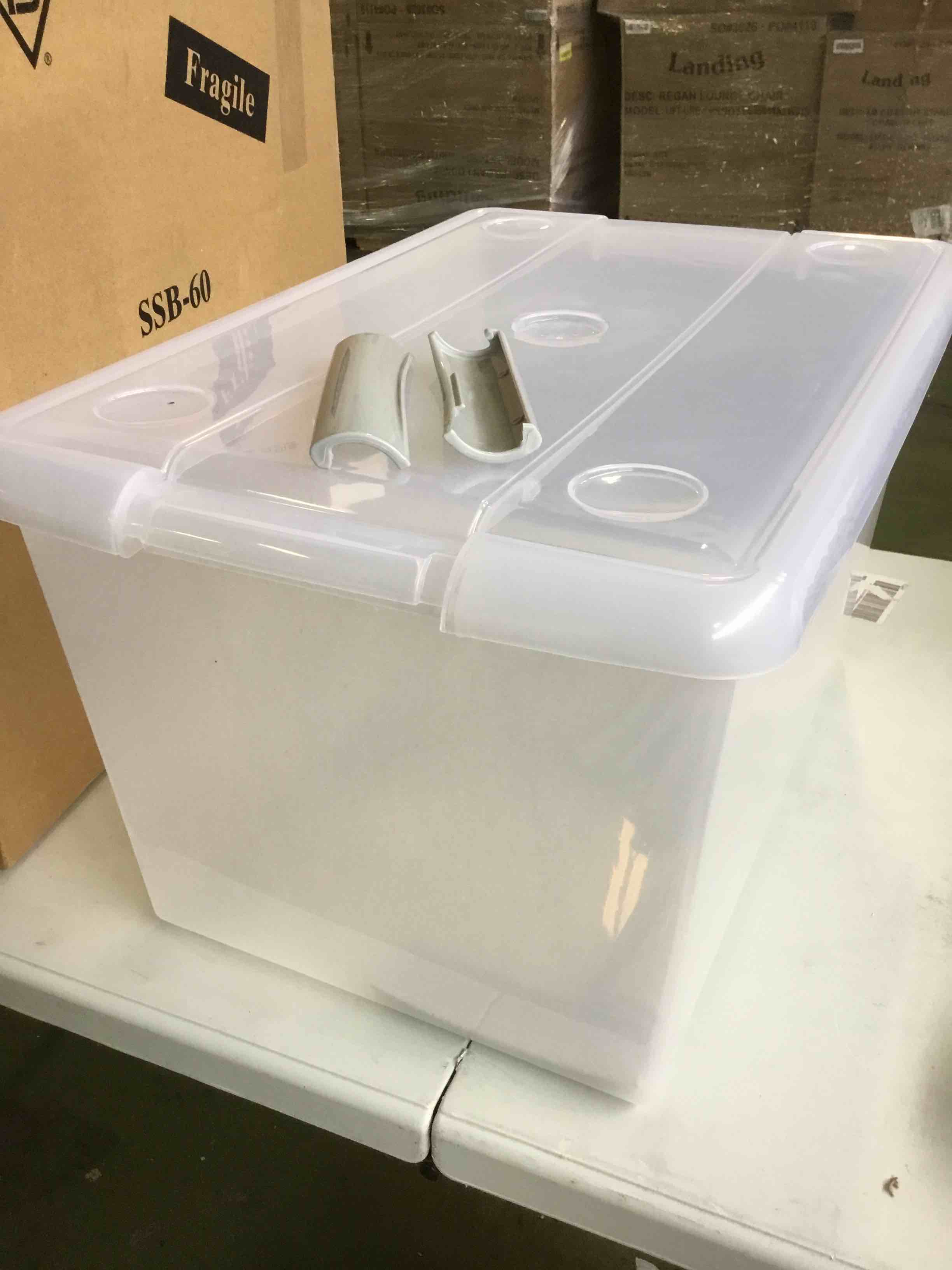 IRIS, Plastic Storage, 23”Wx16”Dx12”H, 15 Gal. Clear