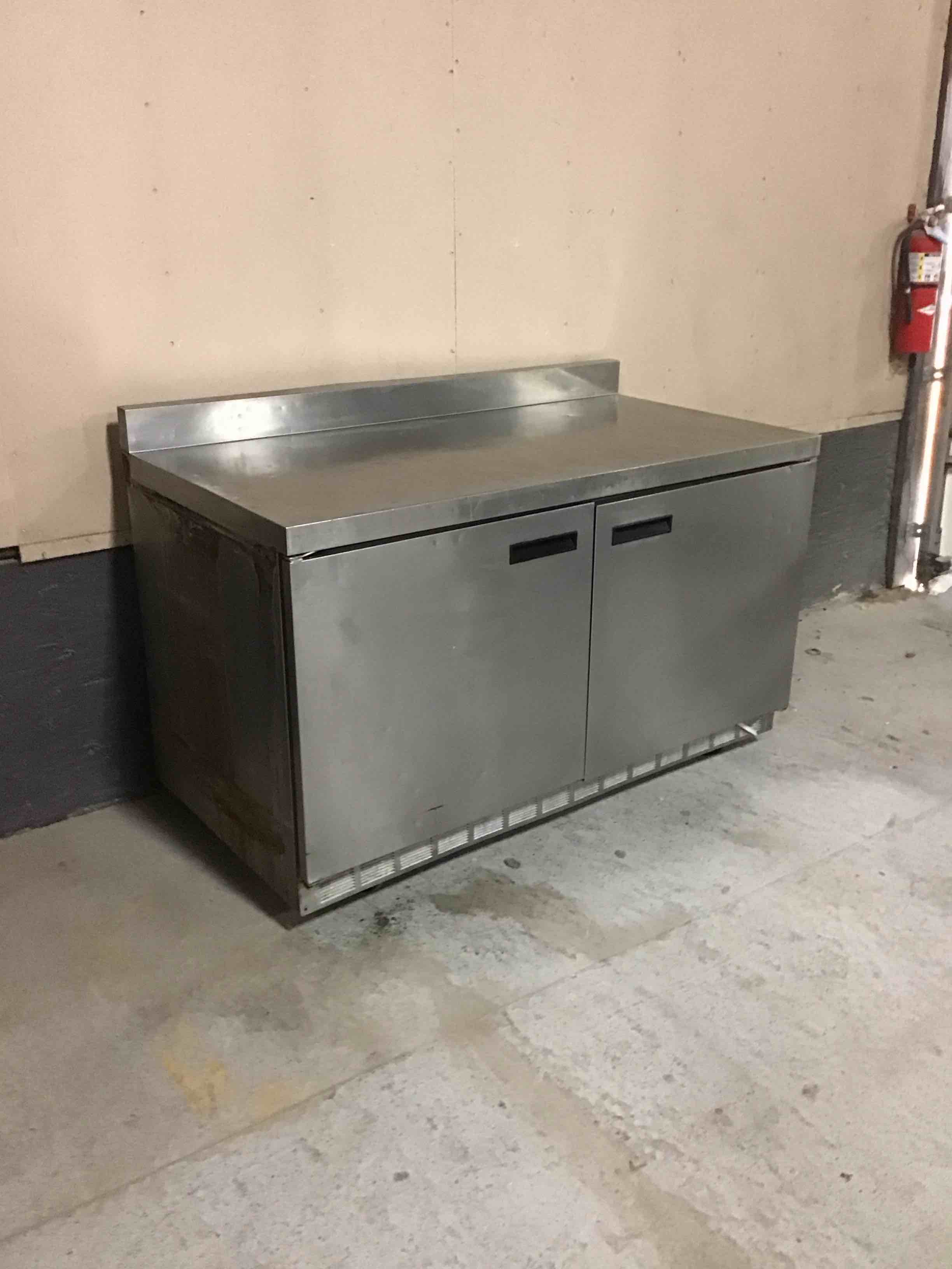 DELFIELD 60 INCH 2 DOOR REFRIGERATED WORKTOP ON CASTERS