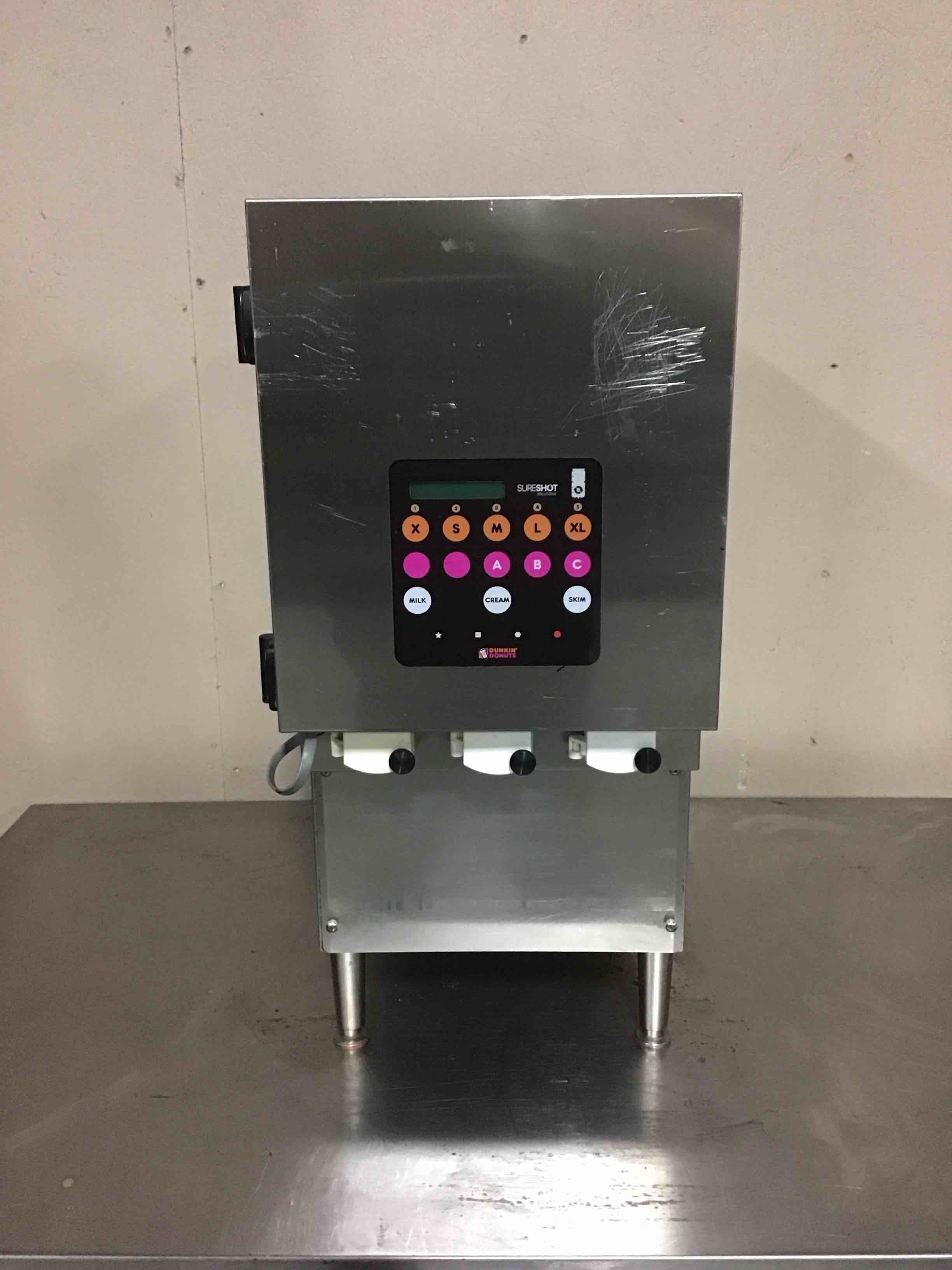 SURESHOT 6 GALLON CAPACITY 3 FLAVOR REFRIGERATED BEVERAGE DISPENSER 
