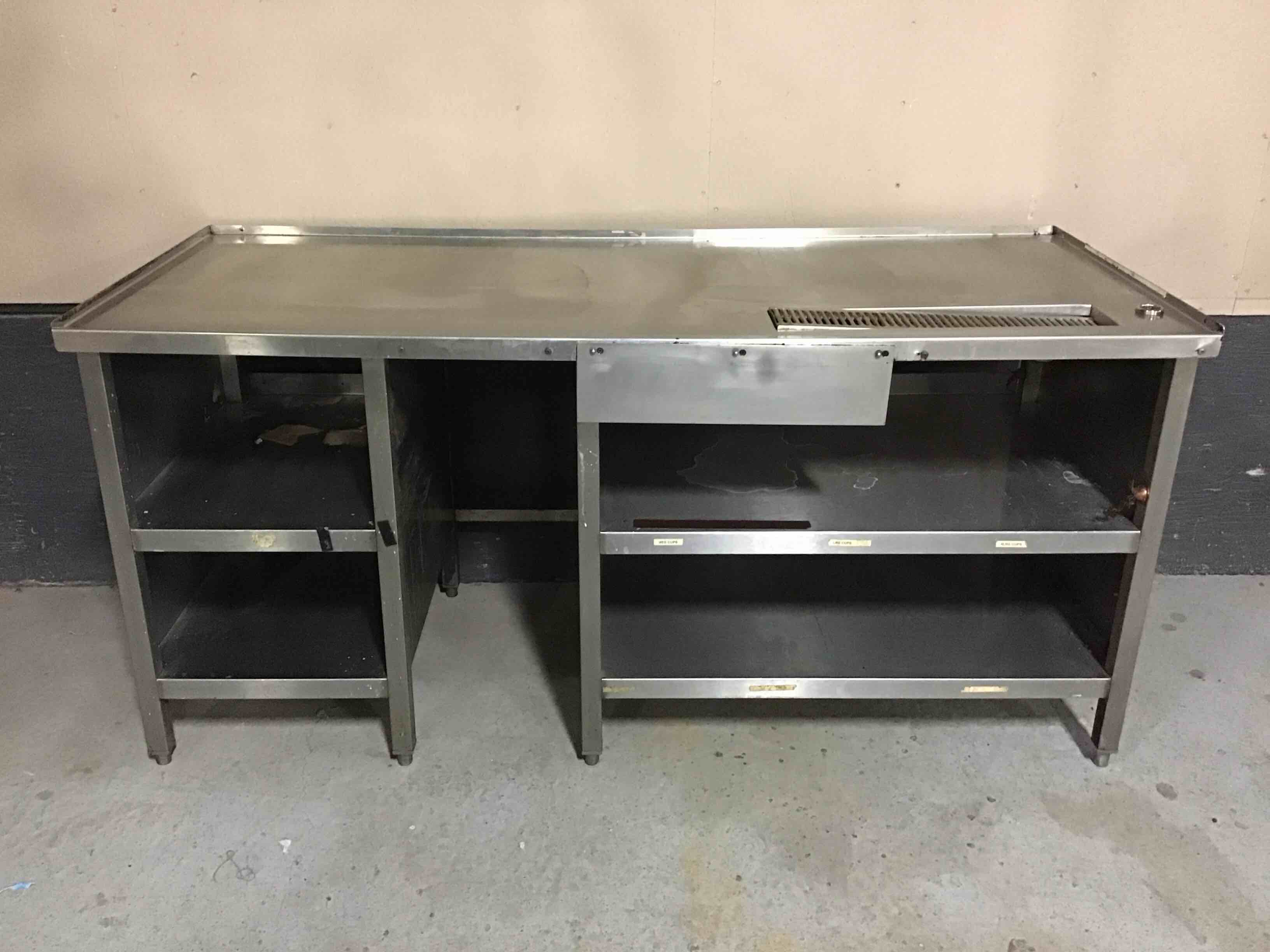 72 INCH STAINLESS STEEL WORK STATION WITH DUAL UNDERSHELF 