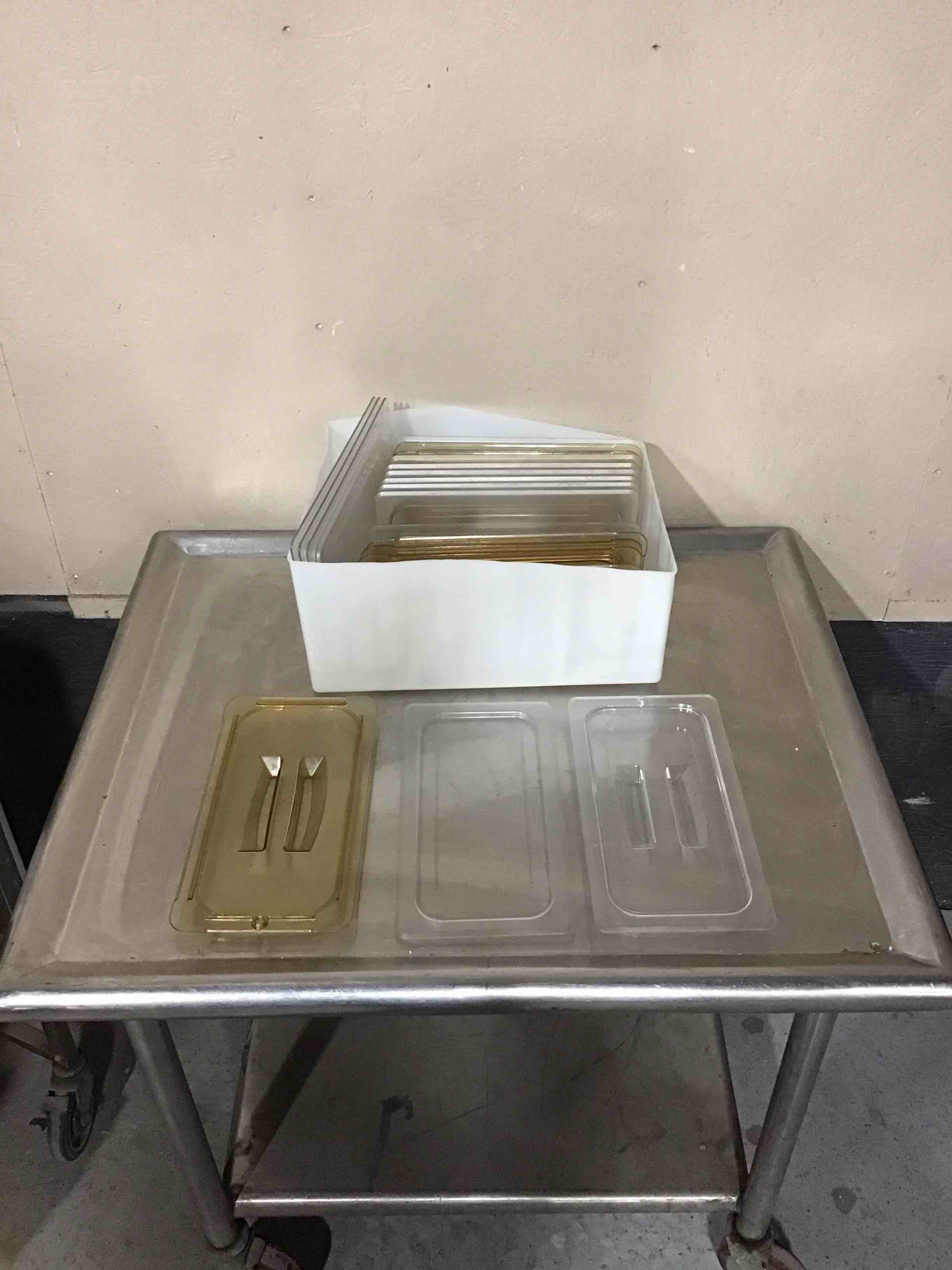 VARIOUS THIRD SIZE PLASTIC INSERT PAN LIDS
