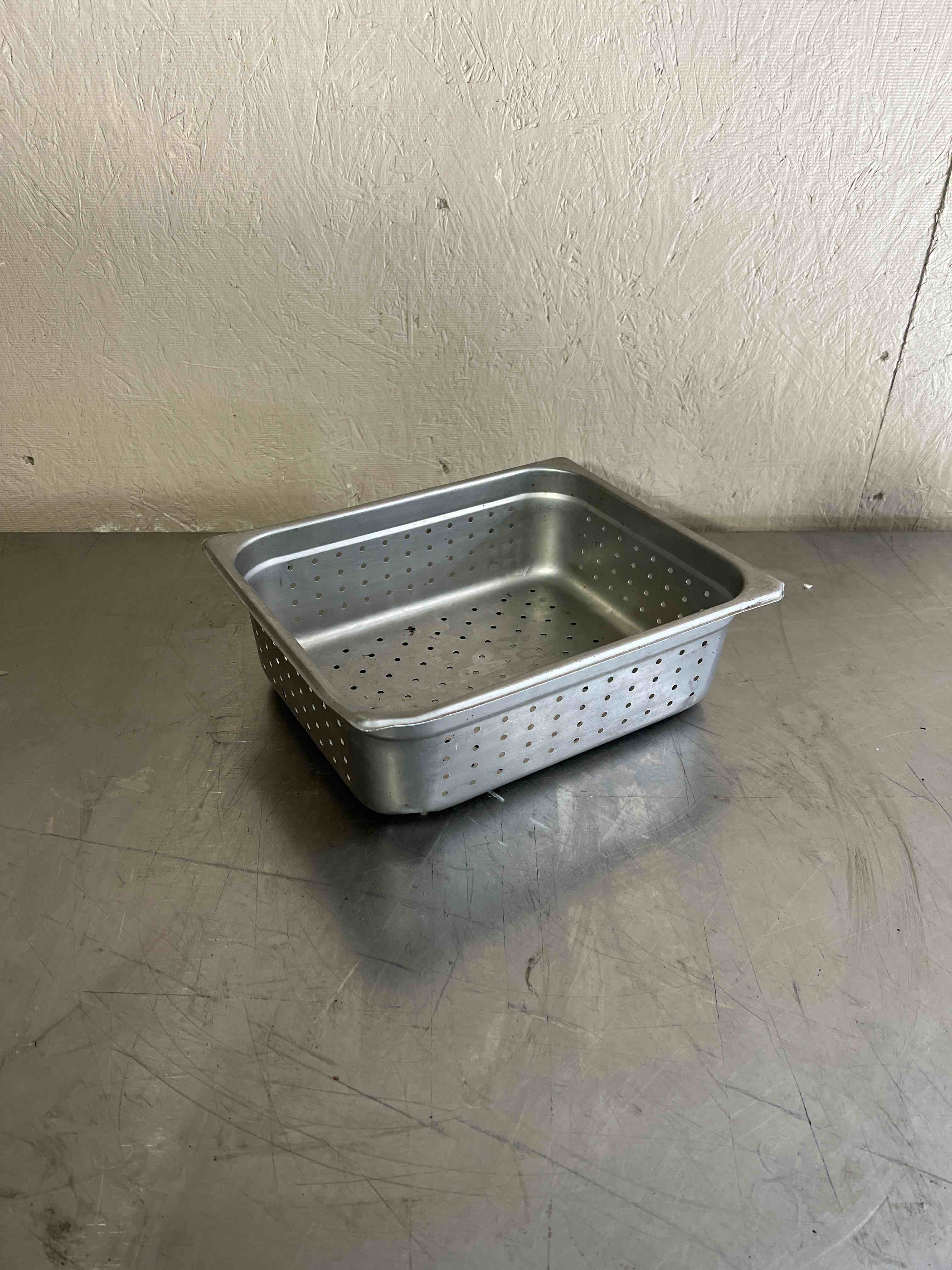 HALF SIZE FOUR INCH DEEP PERFORATED STAINLESS STEEL INSERT PAN
