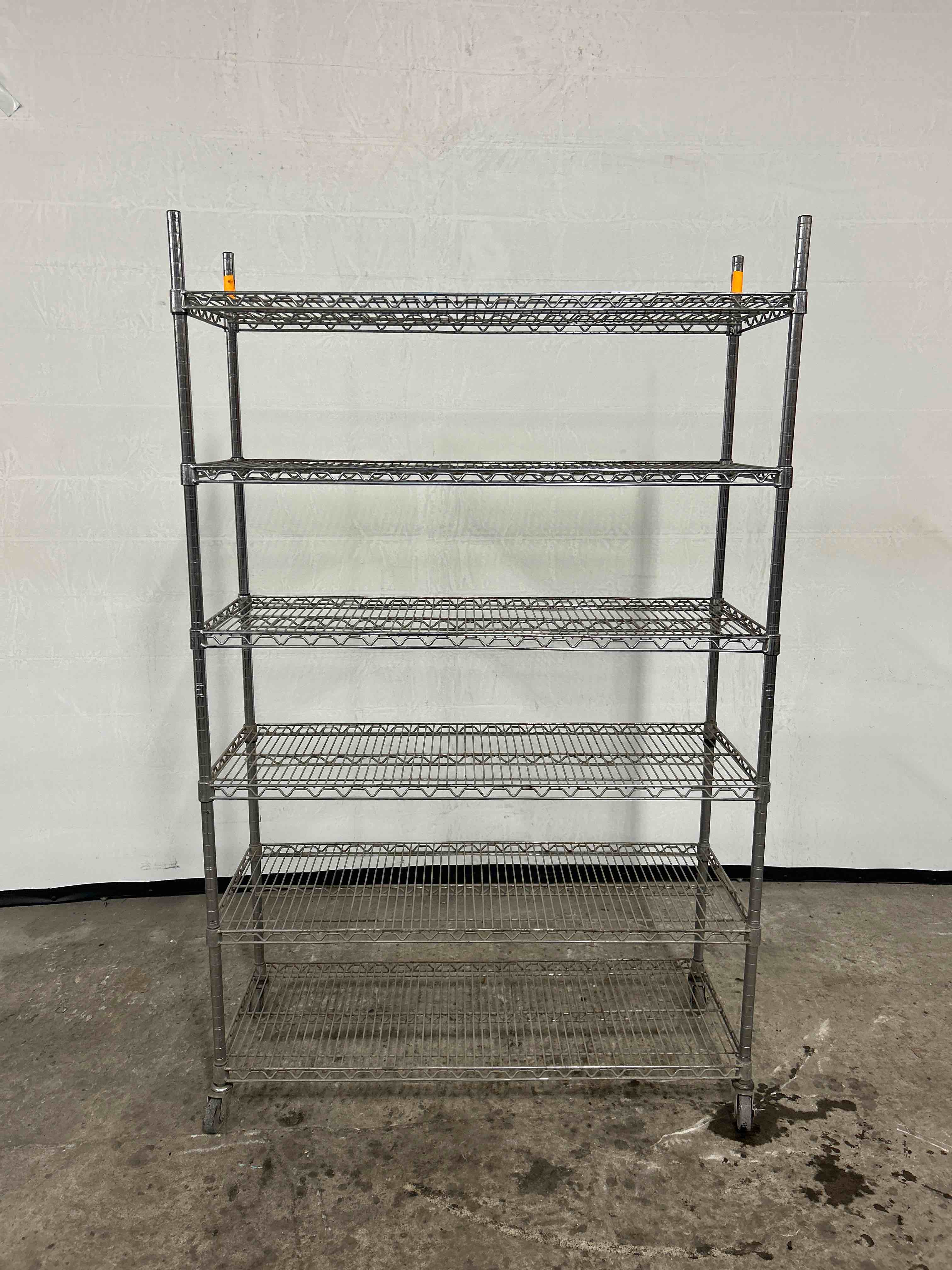 48x18x76 INCH 6 TIER CHROME RACK ON CASTERS