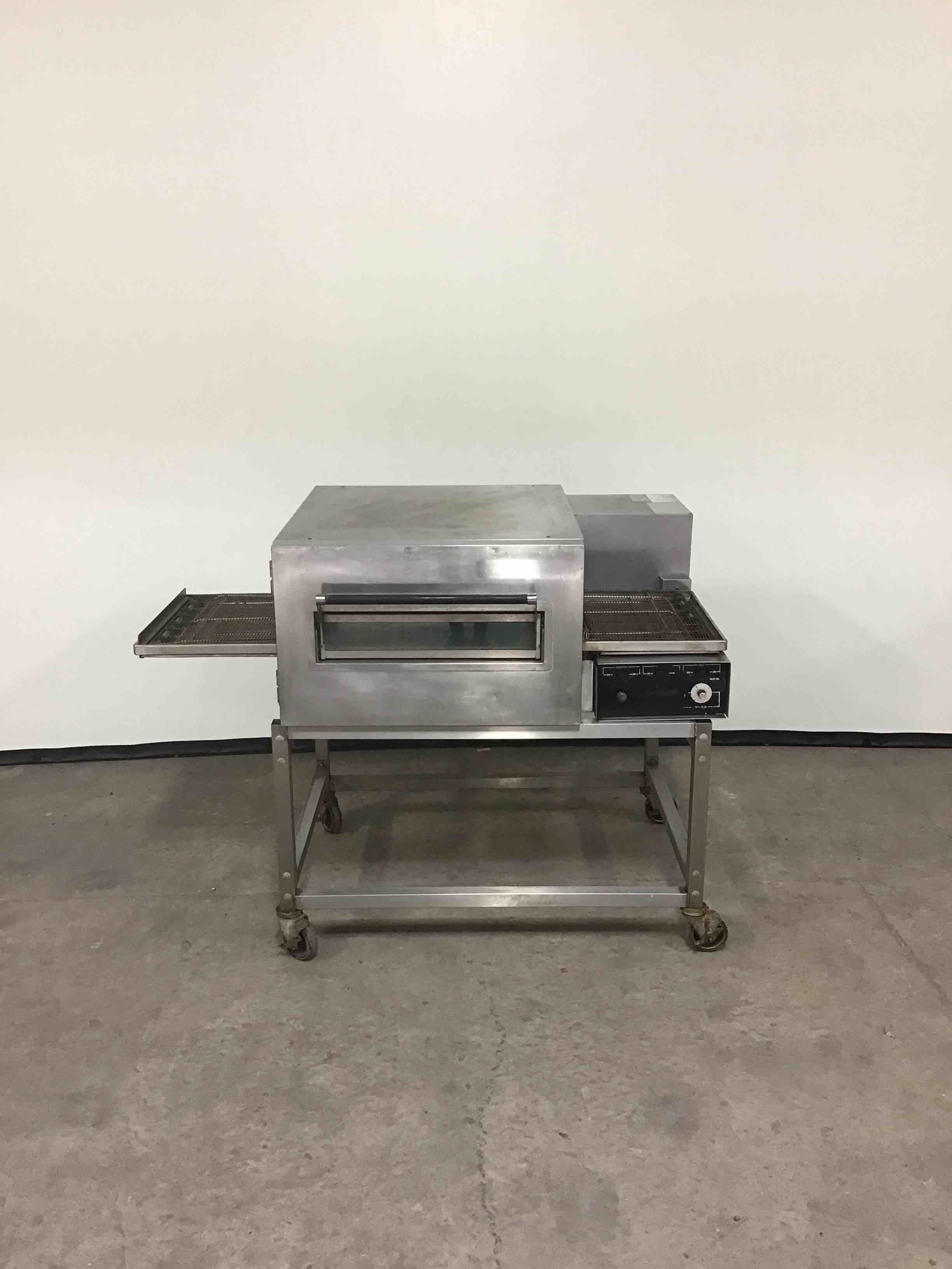 LINCOLN IMPINGER NATURAL GAS CONVEYOR OVEN ON STAND WITH CASTERS