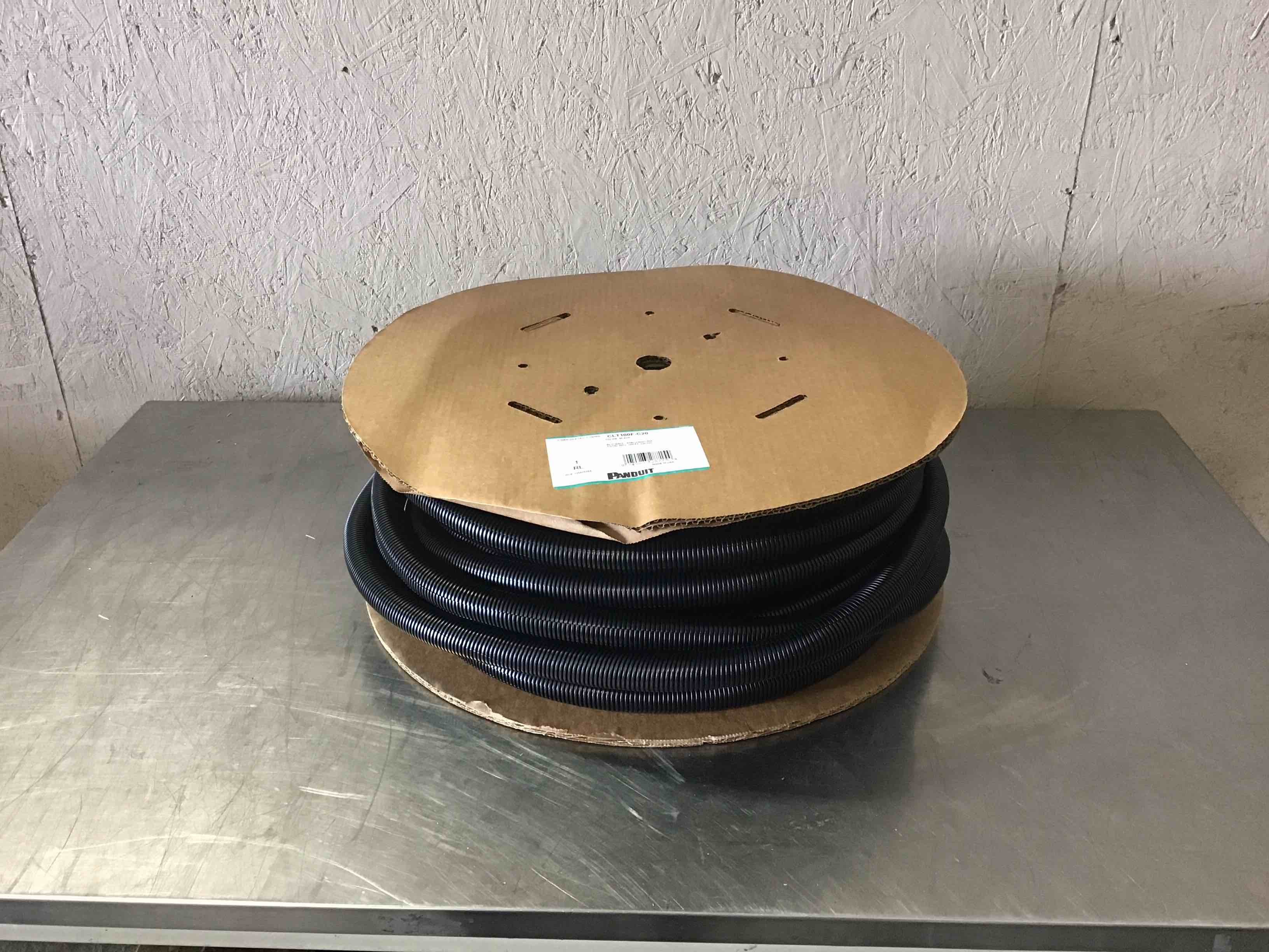 100 FOOT ROLL OF PANDUIT CLT100F-C20 CORRUGATED LOOM TUBING WITH SLIT