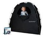 SlumberPod and Fan Combo 3.0, Portable Privacy Pod Blackout Canopy Crib Cover, Sleeping Space for Age 4 Months and Up, Pack n Play Blackout Cover, Baby Travel Crib Canopy (Black/Grey)