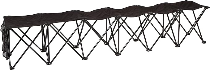 Trademark Innovations Portable 6-Seater Folding Team Sports Sideline Bench
