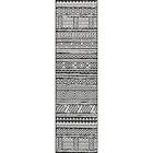 2'x8' Abbey Geometric Striped Indoor and Outdoor Area Rug Navy - nuLOOM