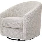 babyletto Madison Swivel Glider in Black White Boucle, Greenguard Gold and CertiPUR-US Certified