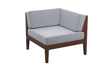 Lucille Gray Outdoor Corner Chair