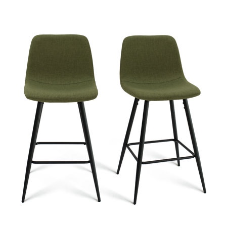 Seidman Upholstered 26'' Counter Stool By Mercury Row® 2 set. 