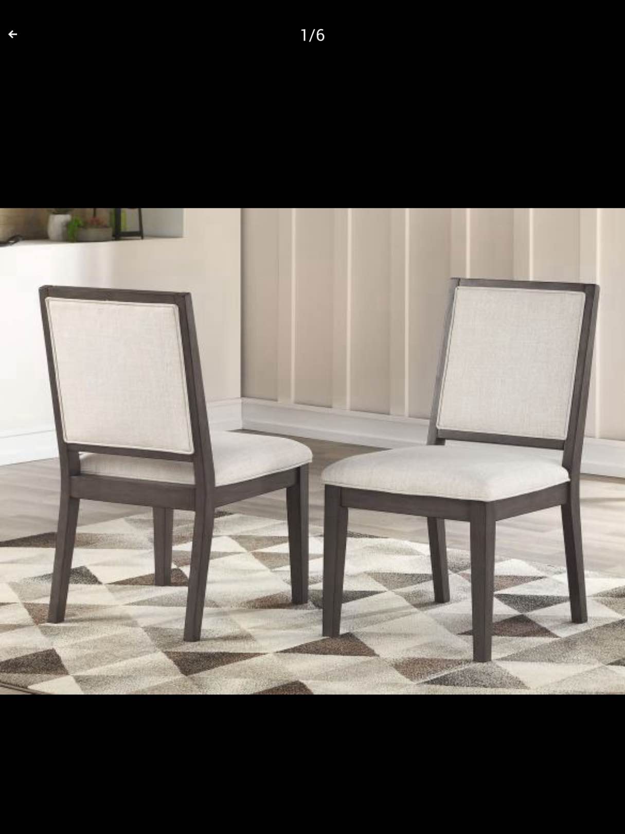 ((incomplete only one)) Mila gray polyester side chair
