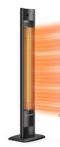 Patio Heater, Infrared Heater with Remote, 1500W/750W Outdoor Space Heater with 24H Timer, IPX5 Waterproof Radiant Heater for Outdoor Indoor Use, Quiet Garage Heater with Tip-over/Overheat Protection