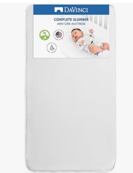 DaVinci Complete Slumber Waterproof Crib & Toddler Mattress - Firm support,GREENGUARD Gold Certified, Lightweight and 100% Non-Toxic