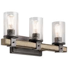 Kichler Barrington Anvil Iron And Driftwood Rustic Gray 3 Light Vanity