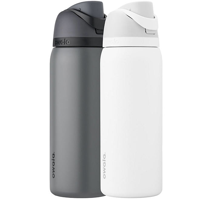 Owala FreeSip 24-oz. Stainless Steel Water Bottle + 2 Bonus Straws Combo Pack