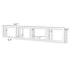 Floating Bookshelf and CD DVD Storage Shelves, Video Game Shelf white
