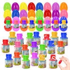 24 Pack PreFilled Easter Eggs with Bubble Wands for Easter Basket Stuffers, Kids Easter Party Favor Supplies, Easter Eggs Hunt, School Classroom Easter Prize and Rewards Supplies, Bubble Party Favor