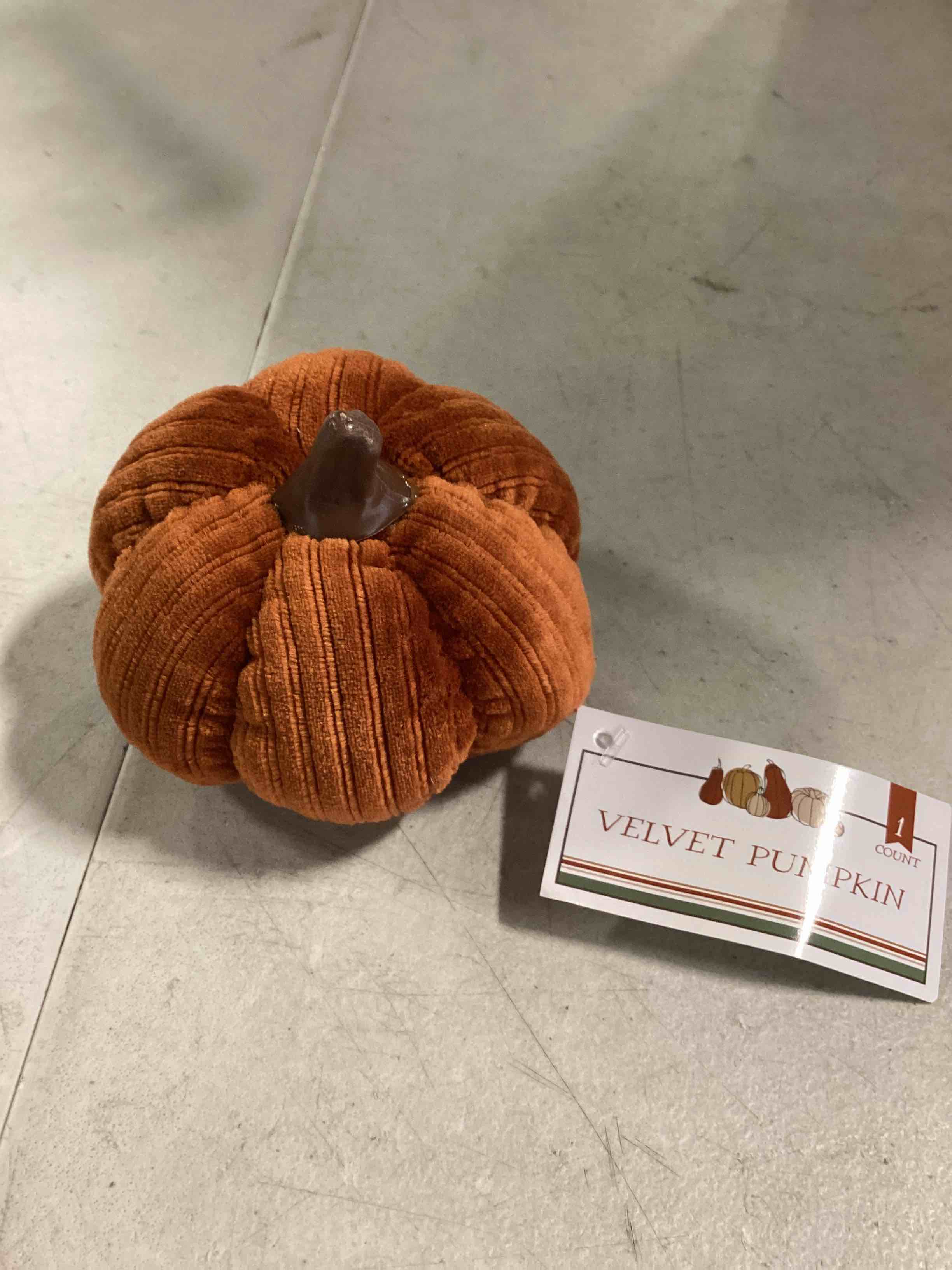 Bullseye’s Playground Mini Velvet Pumpkin Rust
