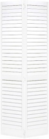 LTL Home Products SEALL36 Seabrooke PVC Louvered Interior Bifold Door, 78.625" x 35.5", White