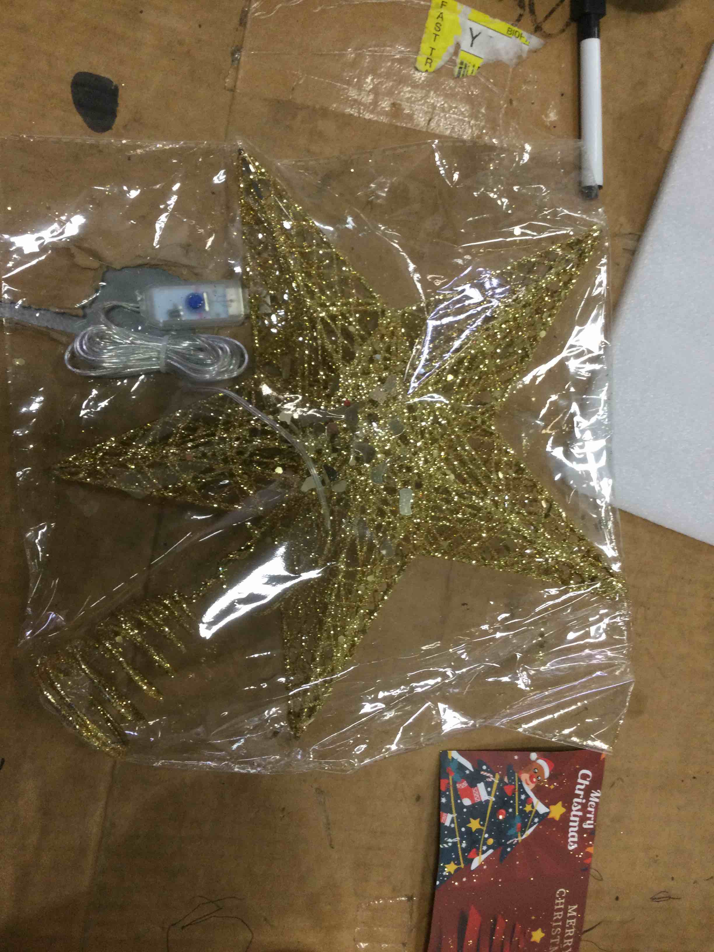 LED Christmas star comes with remote