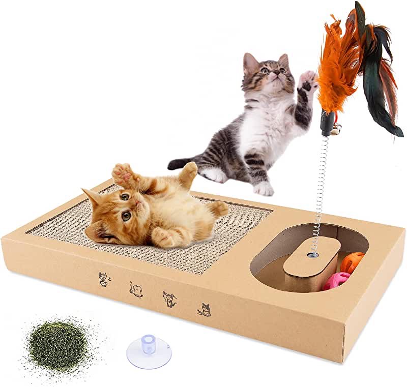 cat scratcher cardboard kile toy For training