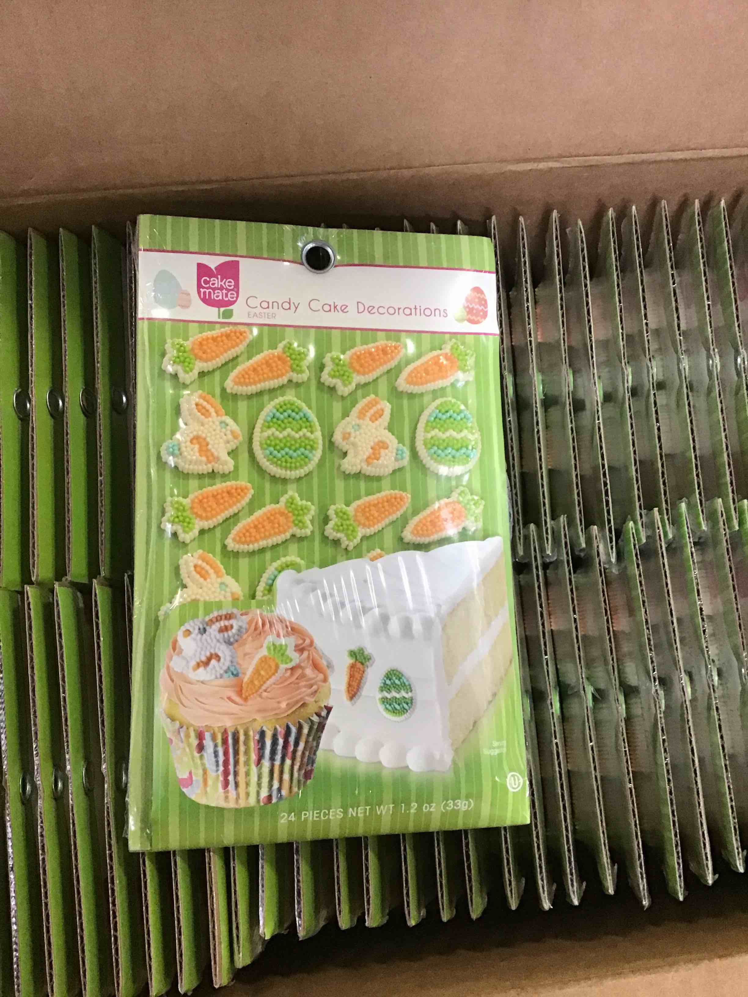 Lot Of 6 Sealed Packs Easter Bunny Egg Carrot Cake/cupcake Decorations Usa Made