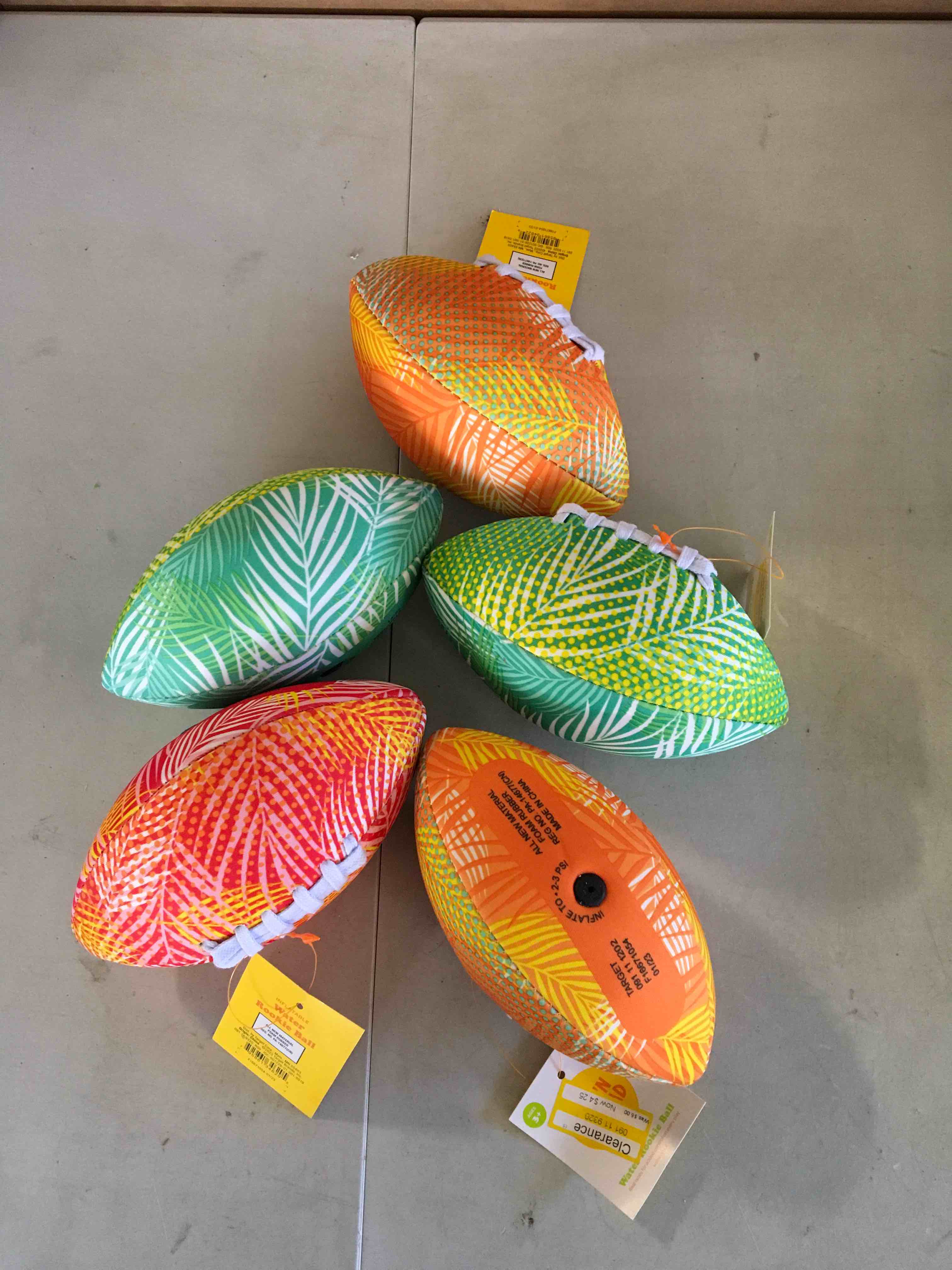 Assorted small water footballs set of 5