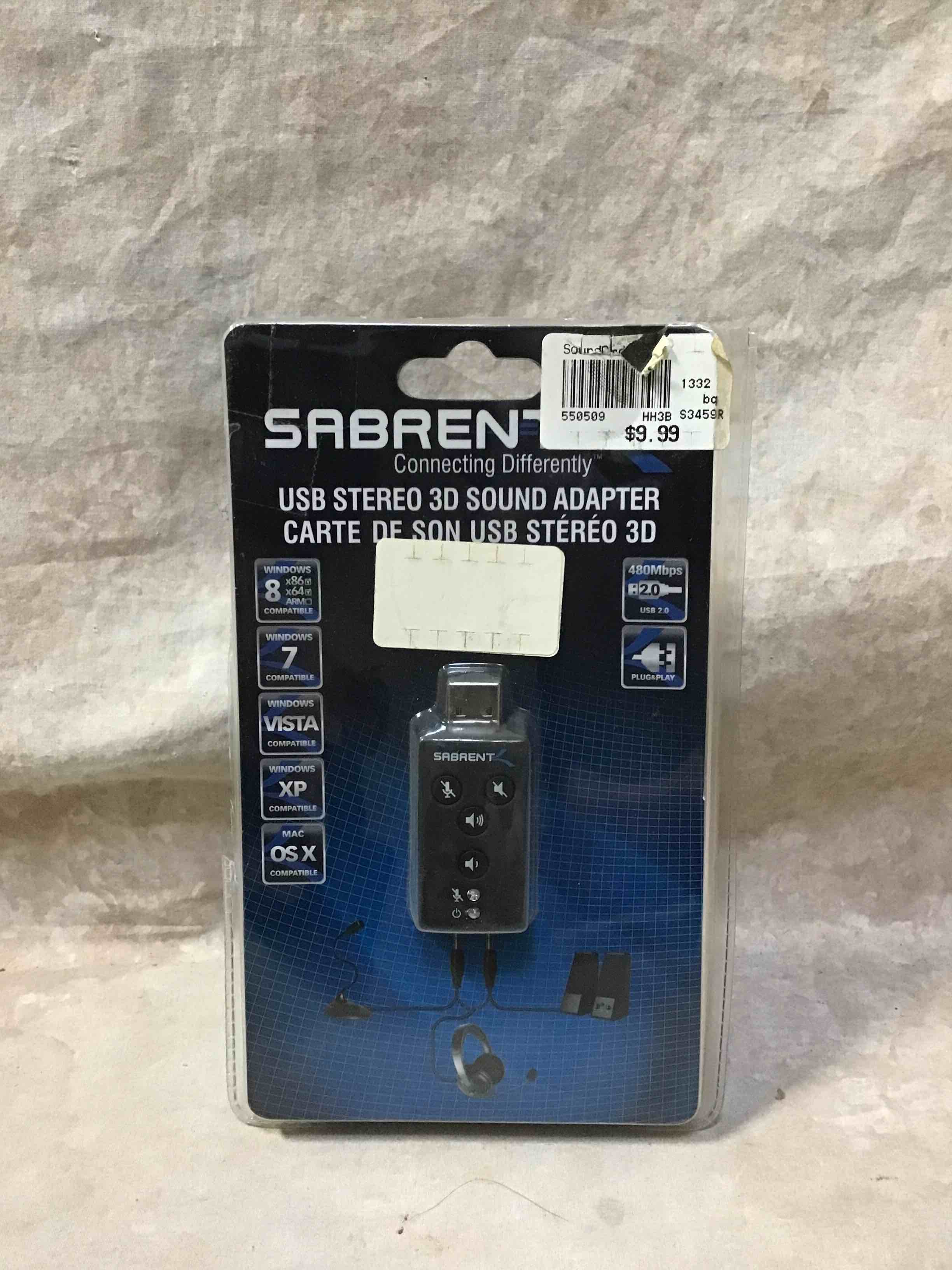 Sabrent USB Stereo 3D Sound Adapter 