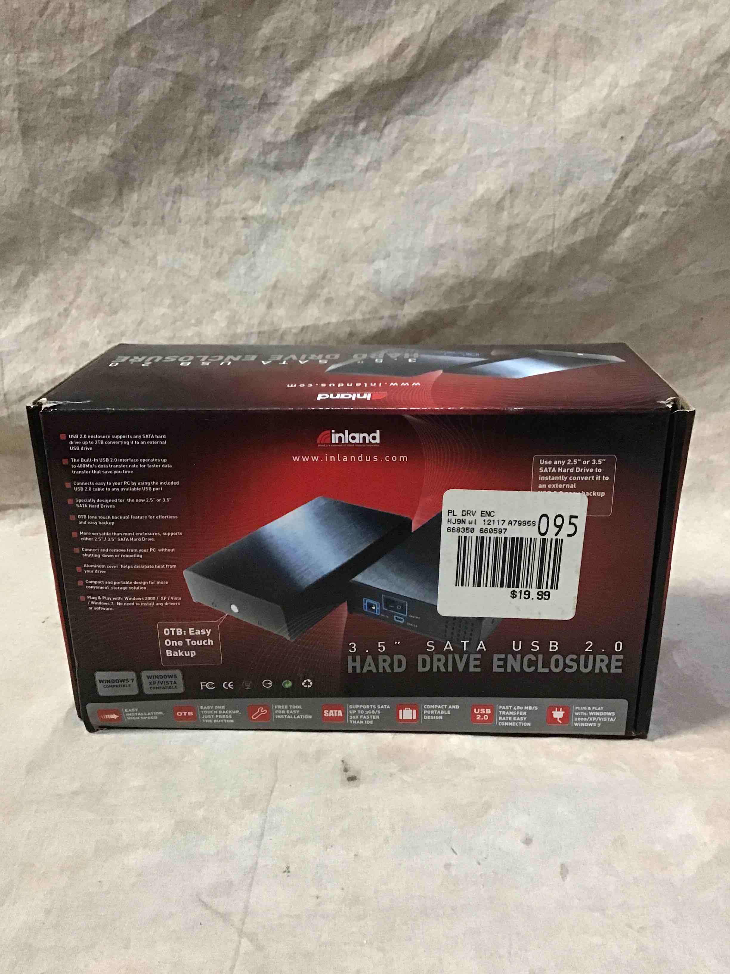 Inland 3.5” Hard Drive Enclosure 