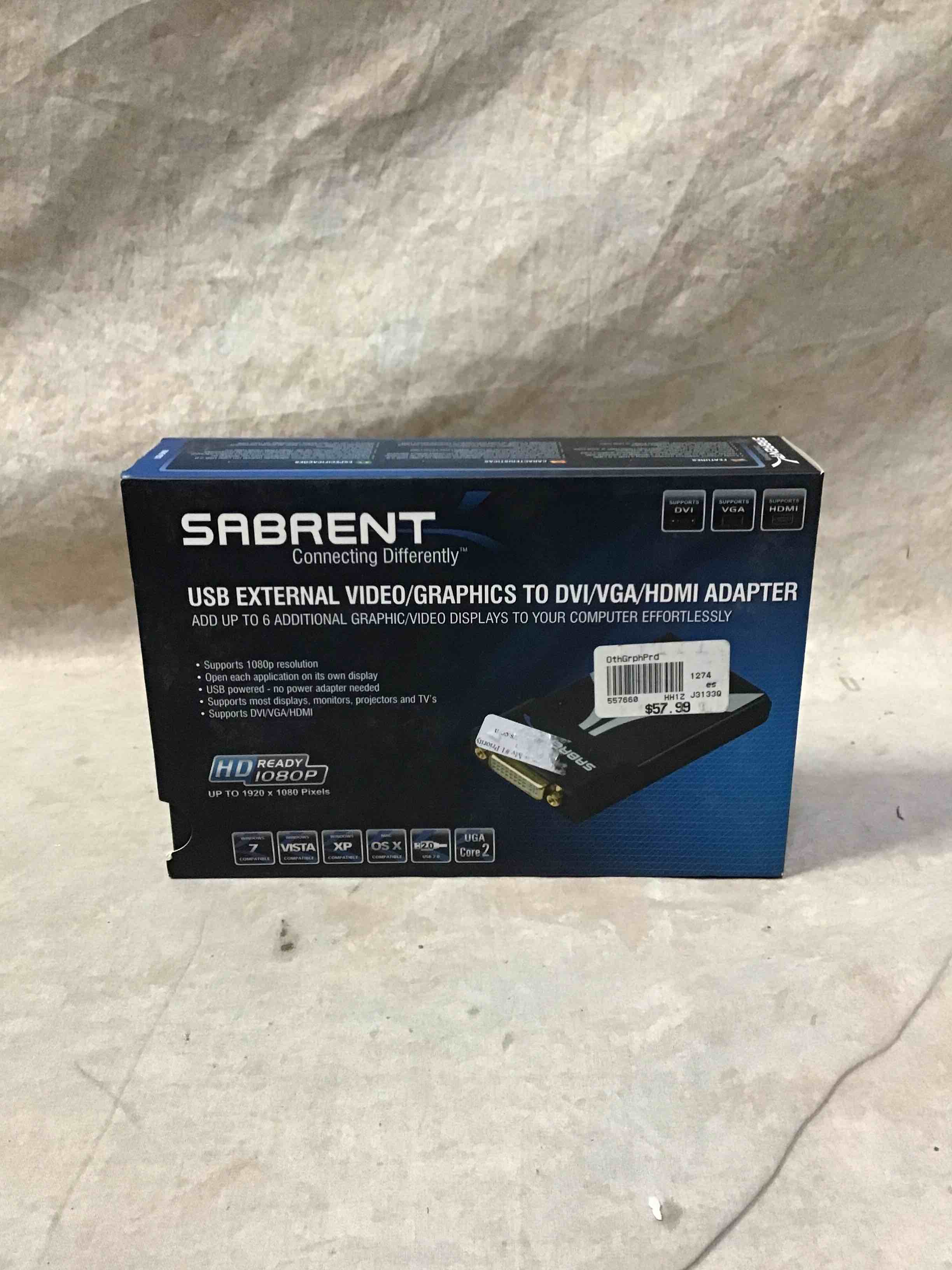 Sabrent USB External Video Graphics HDMI Adapter 