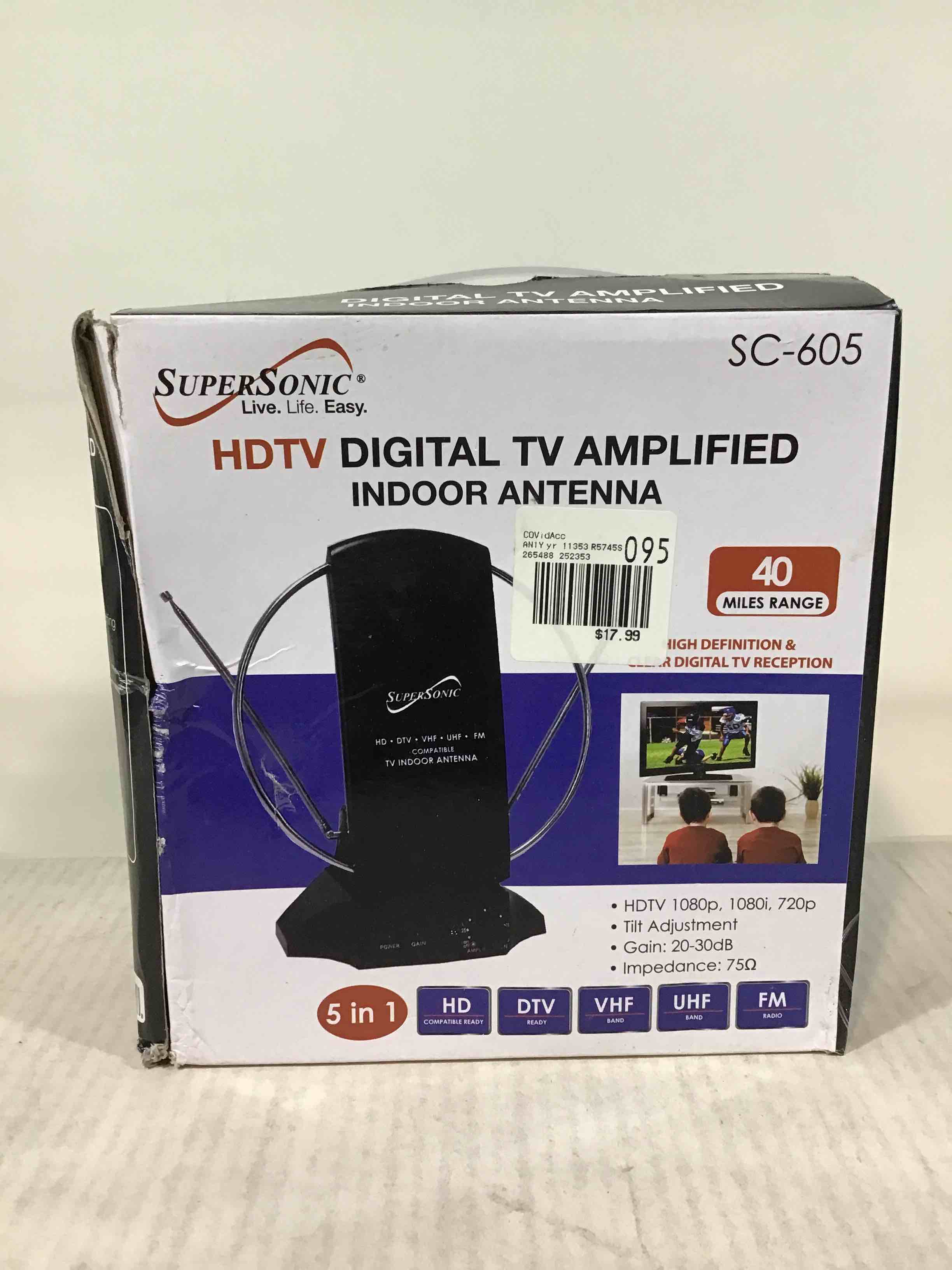 SuperSonic HDTV Indoor Antenna 