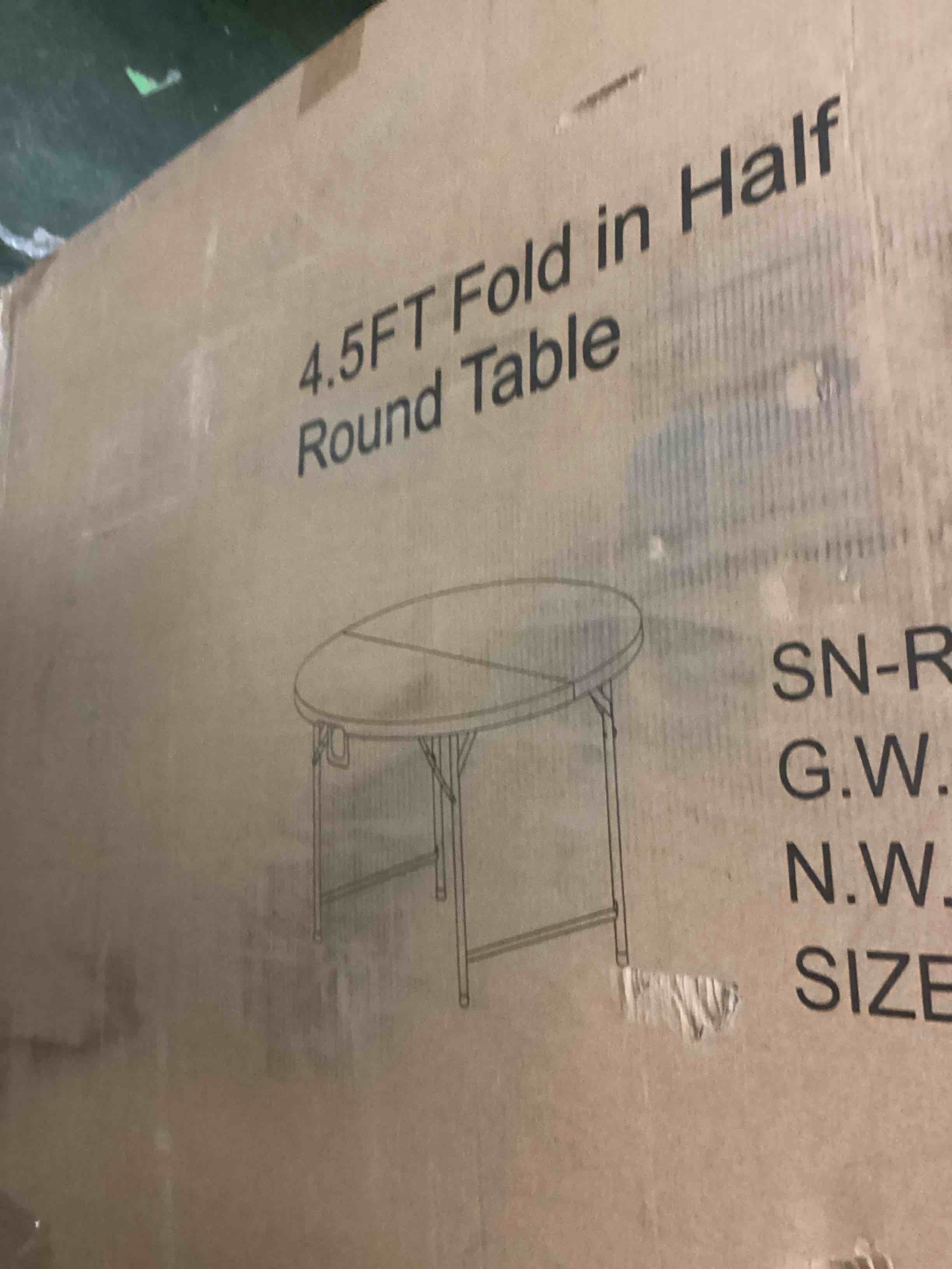 4.5FT Fold In Half Round Table