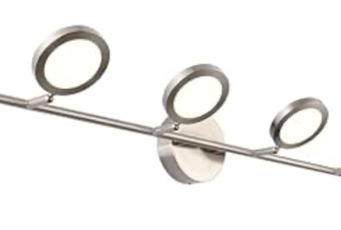 Joossnwell LED Bathroom Lights Fixtures, 3-Lights Vanity Lights Adjustable 20W 29.92" Inch 4000K Nickel Finish Swing Arm Up and Down Wall Sconces