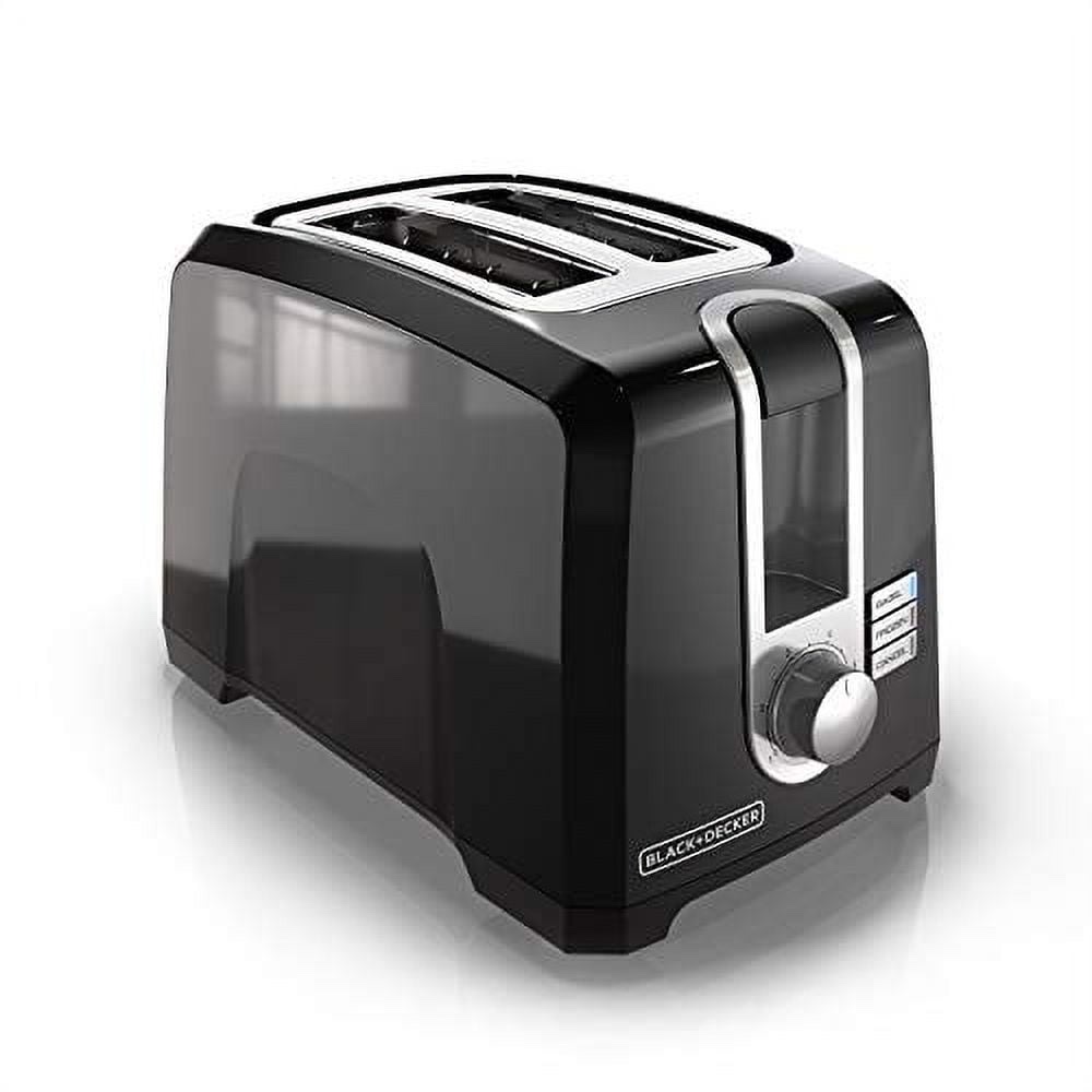 BLACK+DECKER 2-Slice Extra-Wide Slot Toaster, Square, Black, T2569B, Pick Up in the cage.