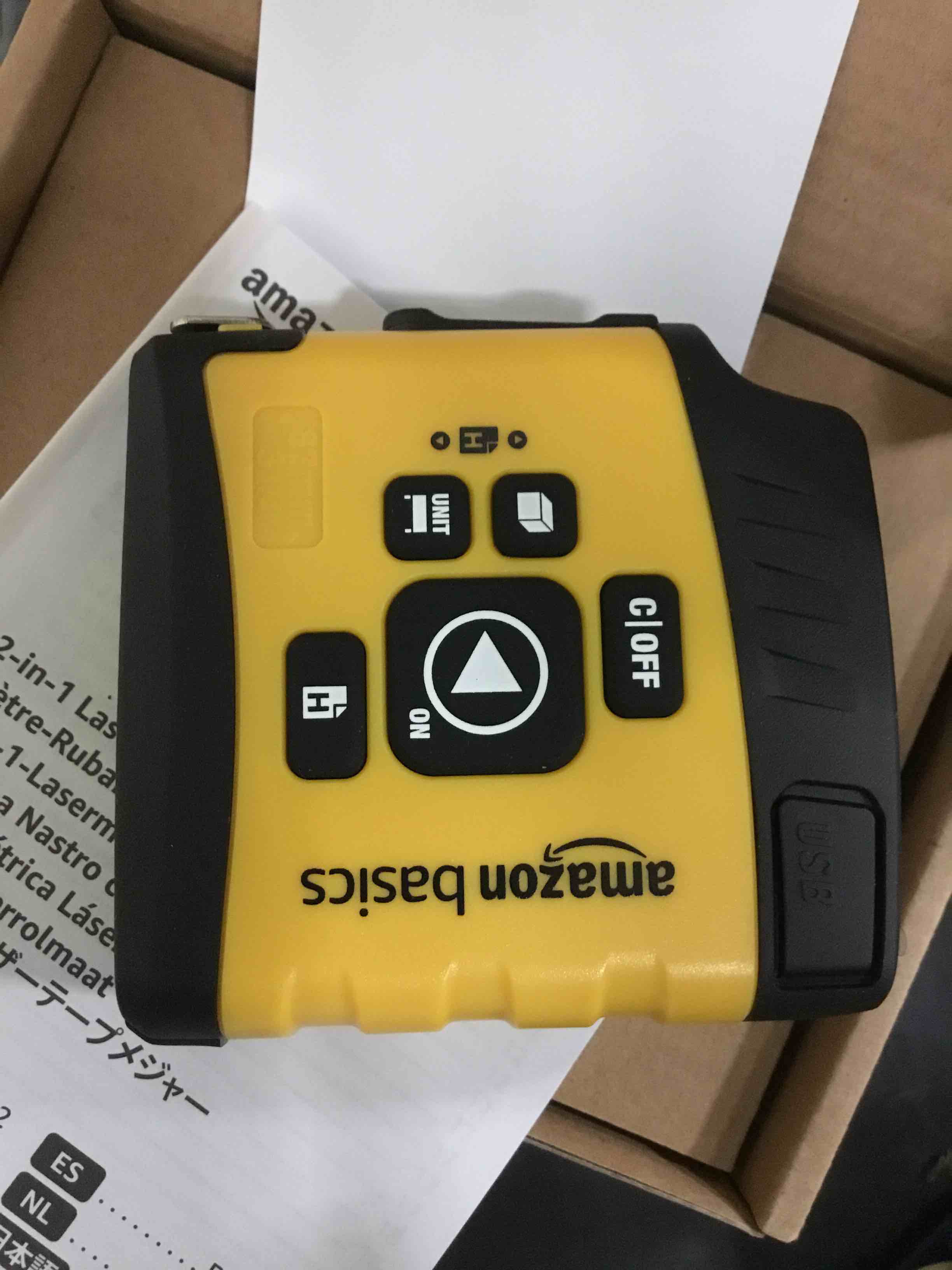 2-In-1 Laser Tape Measure Metre Ruban a laser 2 en 1