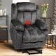 Power Lift Recliner Chair for Elderly, Massage Lift Reclining Chairs with Heat & Vibration, Heavy Duty Electric Plush Fabric Sofa Home Living Room Chairs,Dark Gray (Incomplete, Box A Only)