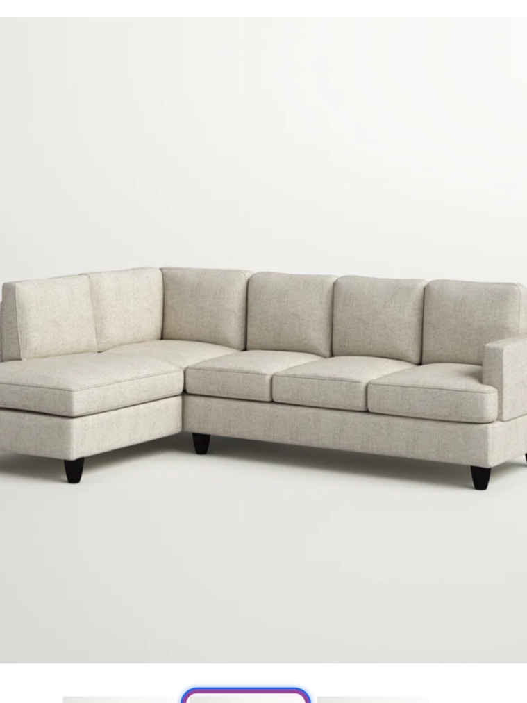 L Shape Sectional, Beige (Incomplete)