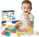 Building Block Sets for Kids, 41PCS Silicone Stacking Blocks for Toddlers, Multi-Colored Soft and Chewable STEM Toys,Early Learning Construction Building Teething Toys for Kids (Animal Series)