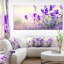 Purple Lavender Field Floral Photography Canvas Art Print