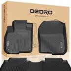 OEDRO Floor Mats Compatible with 2007-2011 Toyota Camry, Custom Fit Front & 2nd Seat 2 Row Floor Liner Set - Black TPE All Weather Guard